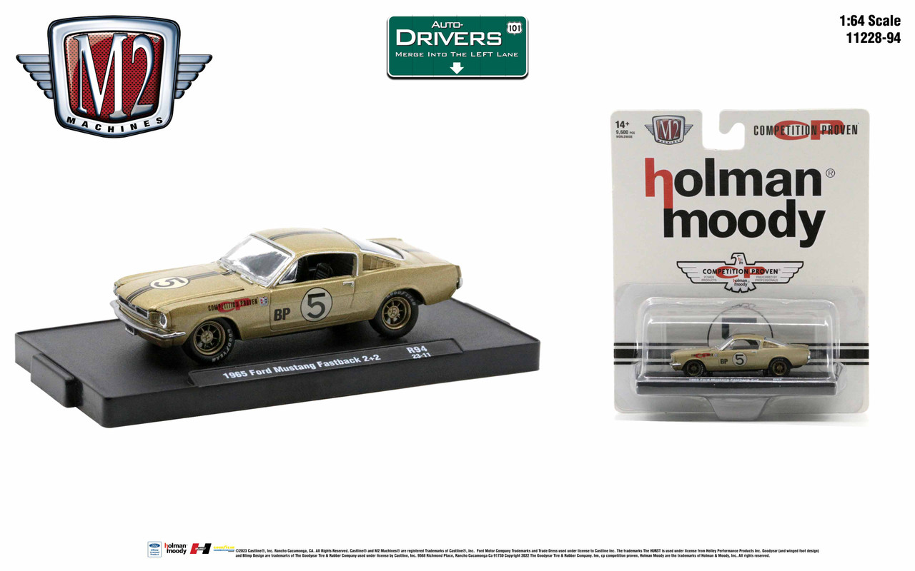 M2 Machines Auto-Drivers 1:64 R94 1965 Ford Mustang Fastback 2+2